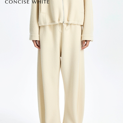 concise-white/简白 秋冬女士休闲舒适弯刀裤银泰百货 301257