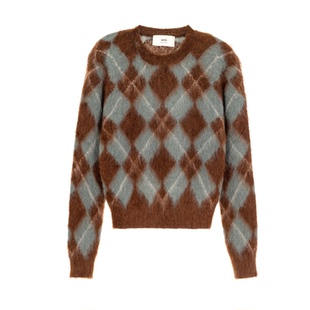 男士 马海毛混纺花色菱形格圆领毛衣银泰百货精品301574 PARIS AMI