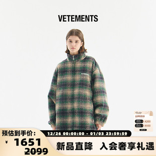 301446 皮标绣花设计夹克外套银泰百货 VETEMENTS 秋冬男女同款