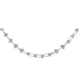 abyb charming 流动油画系列 I 男女同款嘻哈绳索银色项链 301343