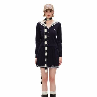 百褶logo提花针织短裙银泰百货 女士经典 301261 Sandra Alexia