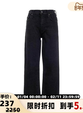 MOTHER 秋冬新款女士休闲黑色微喇牛仔裤银泰百货精品 301574