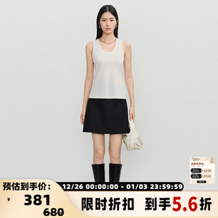 CONCISE 24胶囊系列女士A字短半裙银泰百货301257 WHITE简白