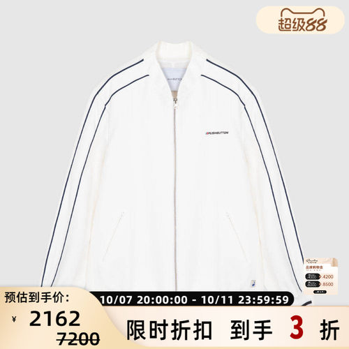 春季logo印花女士立领拉链夹克