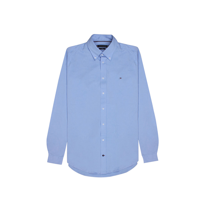 Tommy Hilfiger 秋冬新款男士修身纯棉长袖衬衫银泰百货 303165
