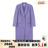 短句女士秋冬单排扣中长款 SHORT SENTENCE 大衣银泰百货301574