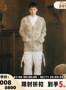 The Last Redemption王一博同款男女岩脉羊毛开衫301460