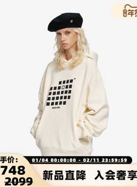 PROJECTJOIN 25秋冬新款非对称斜肩连帽卫衣帽衫银泰百货 300228