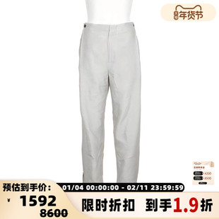 EMPORIO ARMANI阿玛尼 男士蚕丝混纺小裤脚休闲裤银泰百货 301604