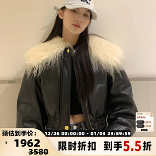 white 羽绒服冬季 简白 PU短款 加厚面包服301257 美式 concise