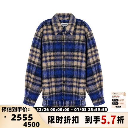 ADER ERROR 春夏新款男士格子翻领长袖衬衫 银泰百货精品301574