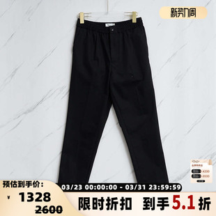 男士 春夏款 黑色棉质经典 休闲裤 301596 Ami 银泰百货精品 Paris