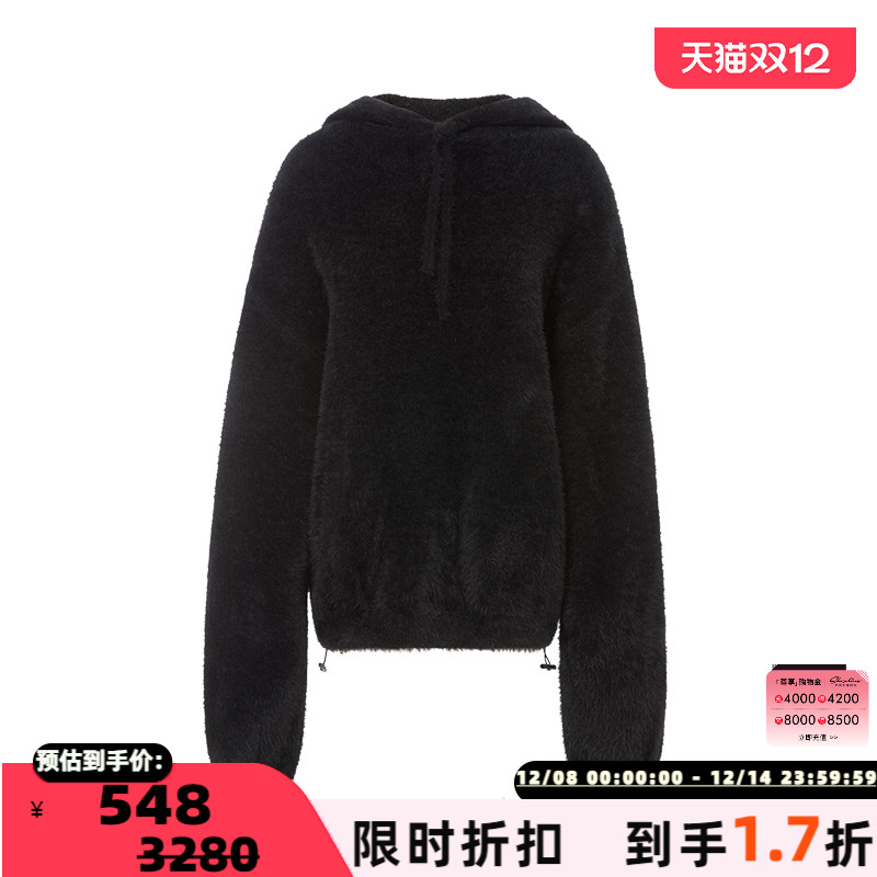 YCH秋冬款女士连帽卫衣绒衫