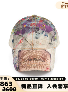 ACNE STUDIOS 25秋冬新款男女同款全棉休闲棒球帽银泰百货 301574