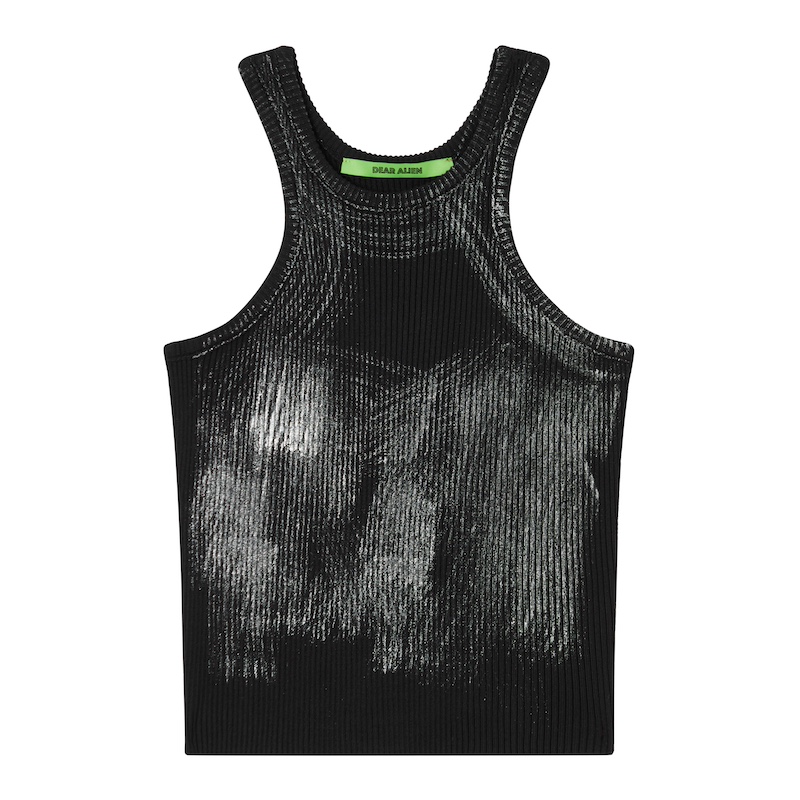 女士涂鸦扎染工字背心