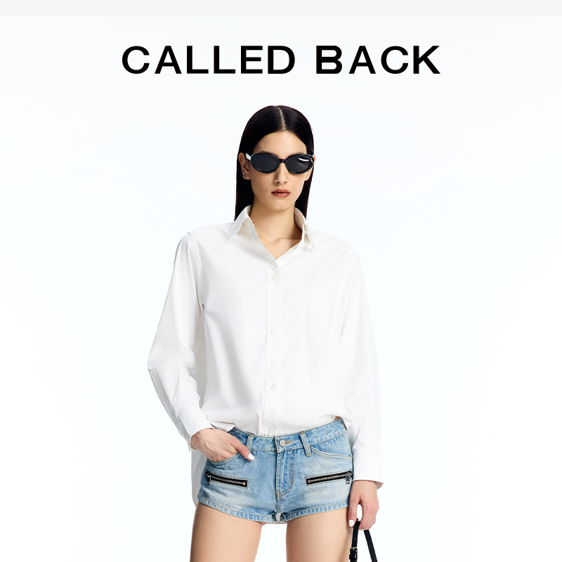 CALLEDBACK白衬衫宽松休闲时尚