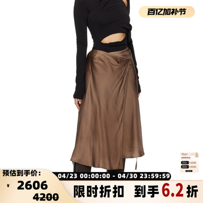 ACNE STUDIOS 新款女士气质优雅中长款系带半身裙银泰百货 301574