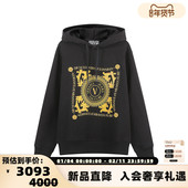 VJC 男士 V字徽章胶印薄绒款 Versace范思哲 连帽卫衣银泰 300095