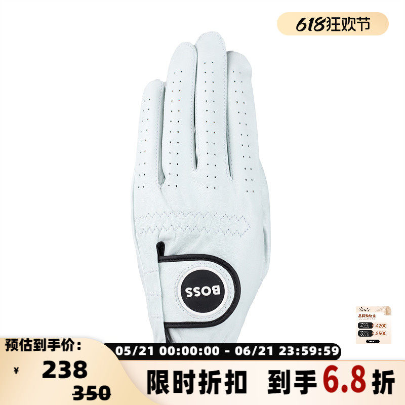 HUGO BOSS 秋冬新款男女同款羊皮革真皮手套银泰百货 301574
