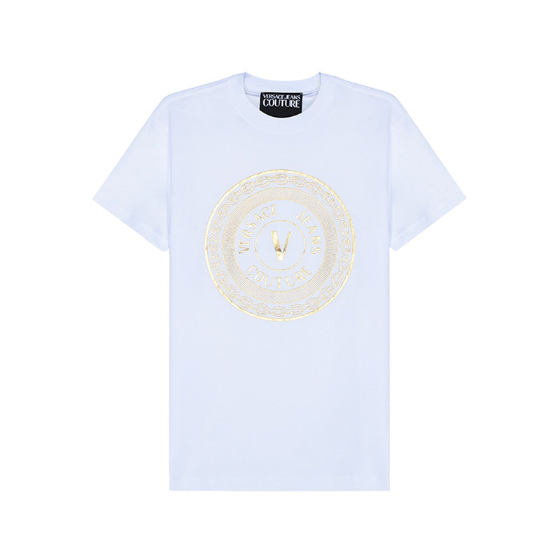 范思哲Versace Jeans Couture 男士圆领T恤短袖上衣300095