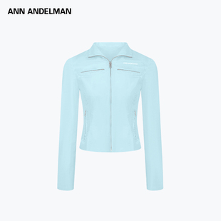 立领机车夹克银泰百货301286 25春夏女士休闲修身 ANN ANDELMAN
