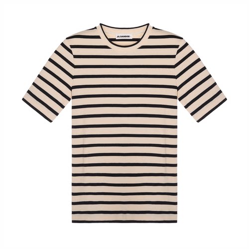 JIL SANDER 春夏新款女士棉质拼色圆领短袖T恤银泰百货 301574
