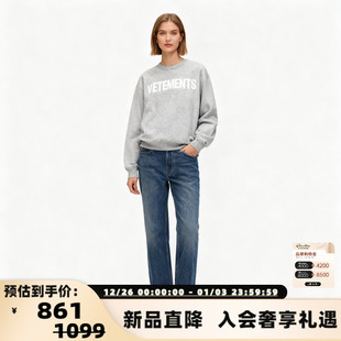 301446 毛衣银泰百货 VETEMENTS秋冬oversize男女同款 圆领针织衫