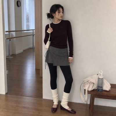 RECTO女修身百搭羊毛衫