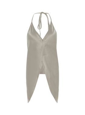 【折扣】MATERIEL 女士纯色简约设计不规则下摆系绳吊带背心