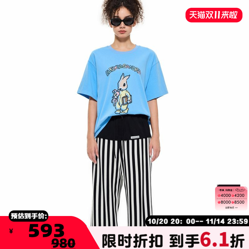 AlexiaSandra涂鸦印花短袖T恤