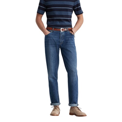 BC BRUNELLO CUCINELLI 26春夏男士休闲中腰直筒牛仔裤银泰301574