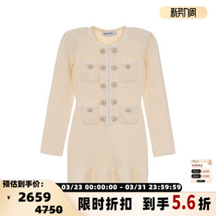 连衣裙银泰百货精品301574 优雅女士暗扣圆领长袖 SELF PORTRAIT