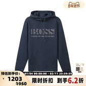 Hugo 300095 像素化徽标银泰百货 Boss雨果博斯男士 连帽卫衣运动衫