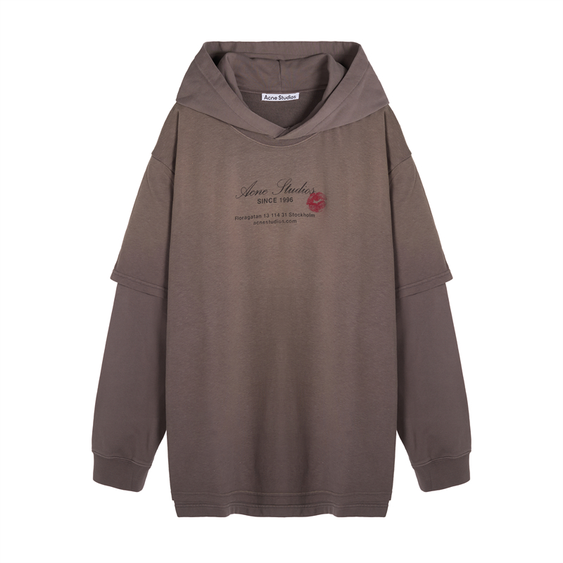 ACNE STUDIOS 秋冬新款女士字母印花连帽卫衣银泰百货精品 301574