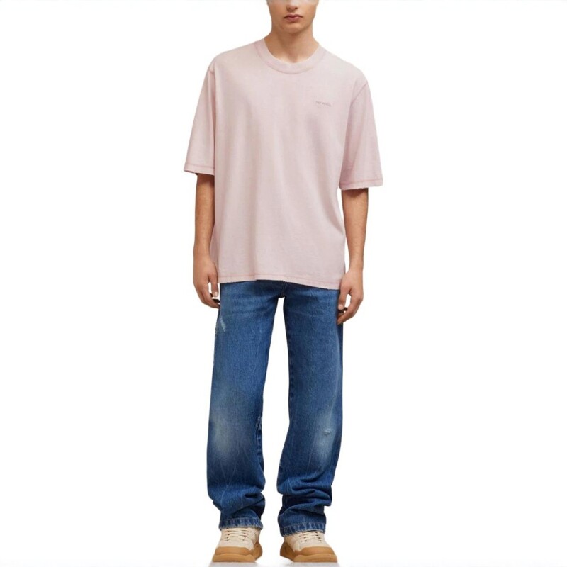Ami Paris 春夏款男女同款字母刺绣纯色T恤银泰百货精品 301596