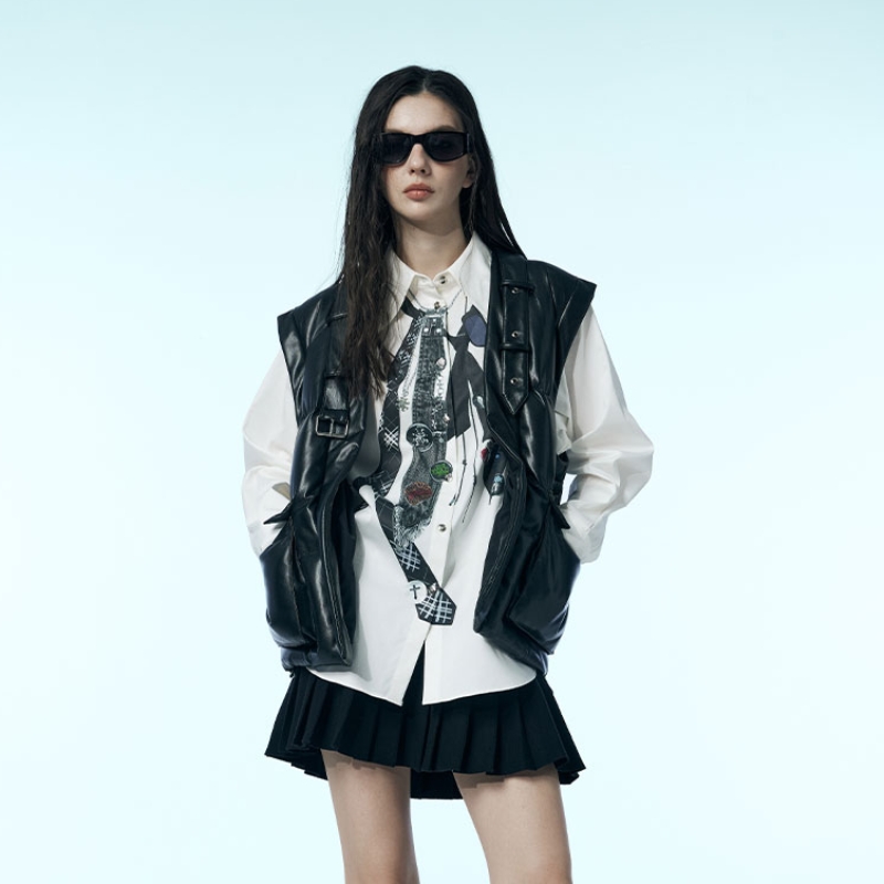 uhot 2025秋冬新款女士时尚鹅绒羽绒马夹银泰百货 301590