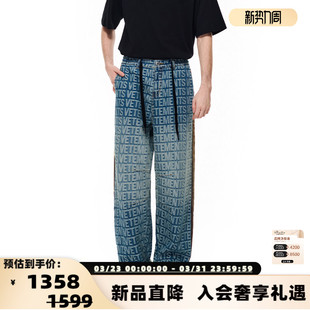 潮流满印牛仔裤 时尚 银泰百货301446 男女同款 VETEMENTS26春夏新款