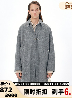 The Last Redemption AW21系列 男女同款羊毛银扣斗篷301460