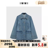 设计师品牌 女士涂层牛仔工装 外套 IMMI 水洗产品 300124