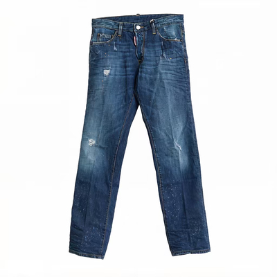 D Squared男士春夏泼漆破洞修身牛仔裤中性长裤 银泰百货 301596