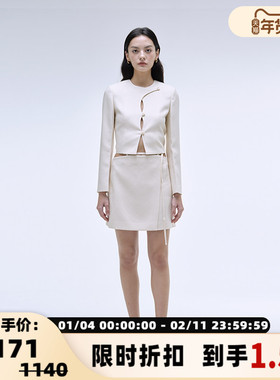【折扣】INSPIRE&STORIES 半裙春夏系带设计通勤西装裙HM004