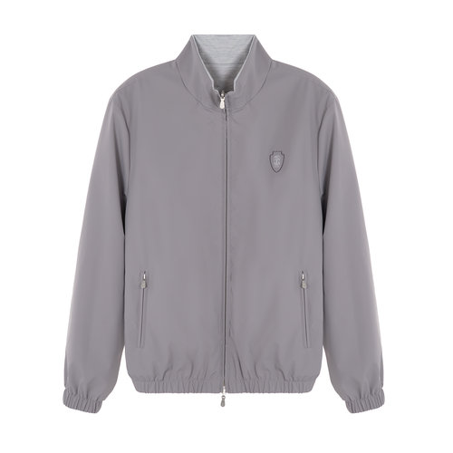 BC BRUNELLO CUCINELLI 男士蚕丝混纺双面穿夹克外套银泰 301574