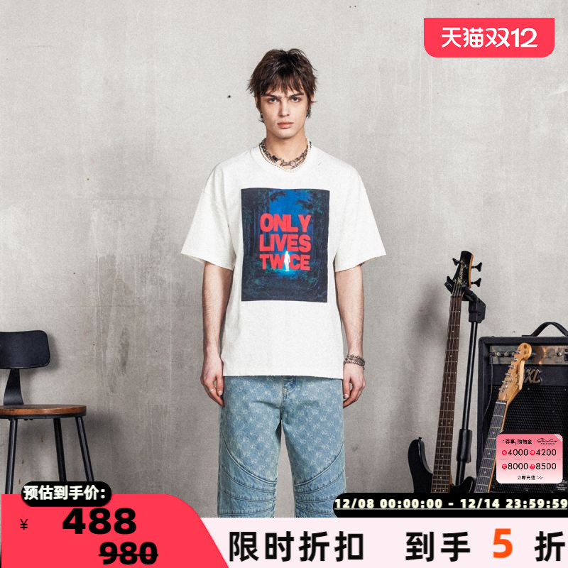 CEEC男女同款一生二命标语T恤