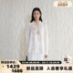 white 简白26春夏新款 系带镂空女衬衫 concise 银泰百货 301257