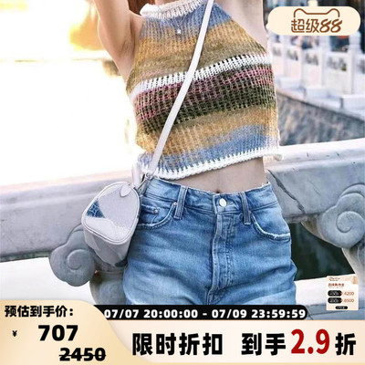 Mother 春夏款女士潮流时尚破洞牛仔短裤银泰百货精品 301596
