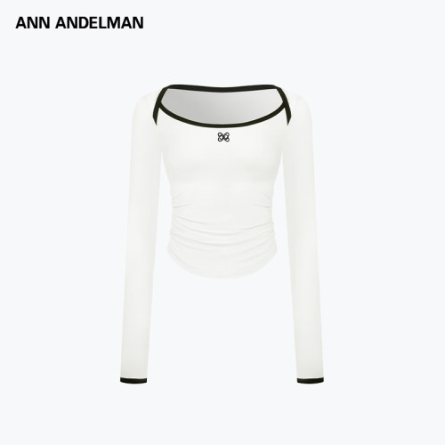 ANN ANDELMAN   新款女士信封领撞色长袖T恤银泰百货 301286