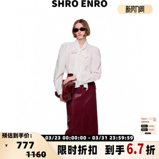 半裙银泰百货 SHRO 女士前开叉直筒长款 秋冬新款 301469 ENRO
