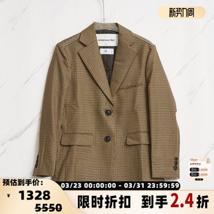 外套银泰百货 ANDERSSON 千鸟格西装 日常通勤女士经典 301596 BELL