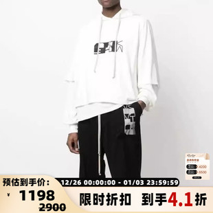 卫衣银泰百货精品 RICK 中性印花连帽抽绳长袖 春夏款 301596 OWENS