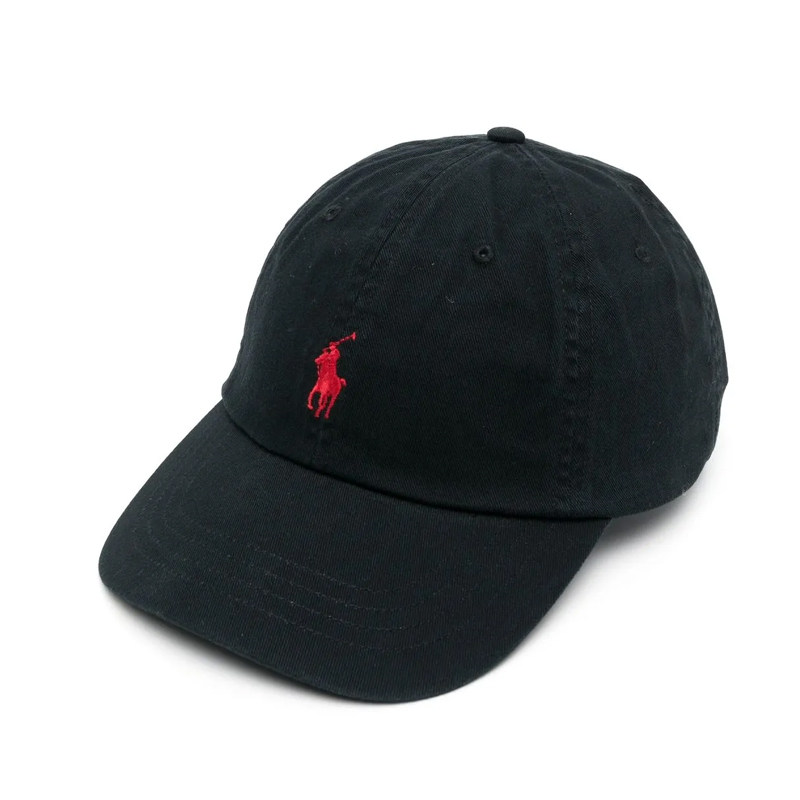 Polo Ralph Lauren 春夏男女同款黑色简约时尚百搭帽子银泰301365